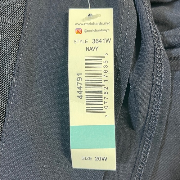 R&M Richards Navy Long Sleeve Dress - Picture 7 of 8